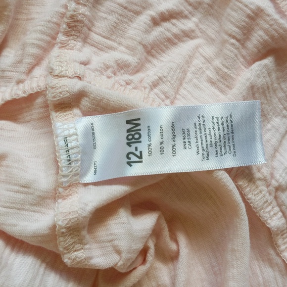 oshkosh b'gosh heart graphic long sleeve hoodie peplum top 12-18 months baby - Picture 2 of 7